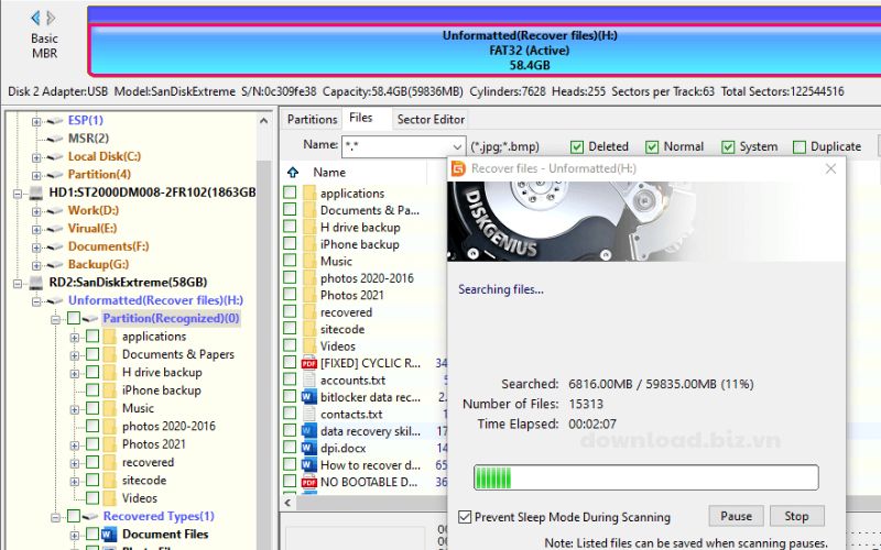 Cách tải DiskGenius và bắt đầu quá trình cài đặt phần mềm.