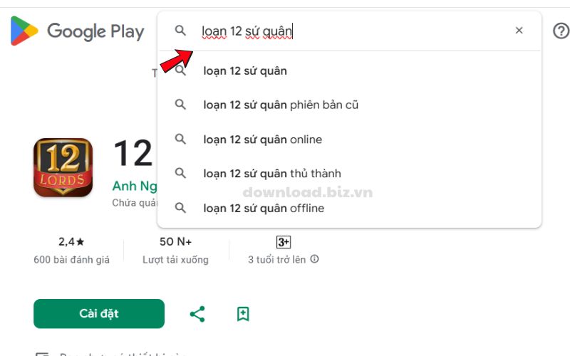 Cách tải Loạn 12 Sứ Quân APK cho Android