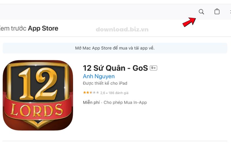 Cách tải Loạn 12 Sứ Quân trên iOS