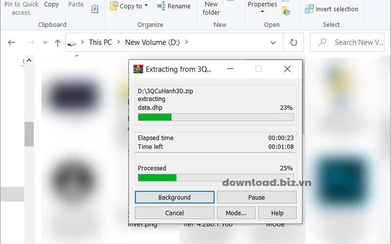 Màn hình cài đặt game 3Q Củ Hành trên máy tính Windows